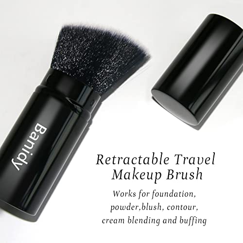 Retractable Kabuki Makeup Brush for Flawless Application