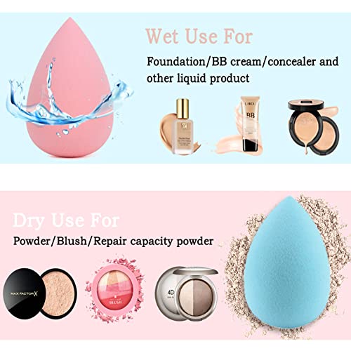 15PC Marble Makeup Brush Set with Sponge