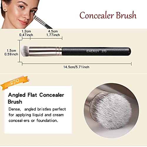 Mini Angled Kabuki Concealer Brush for Flawless Application
