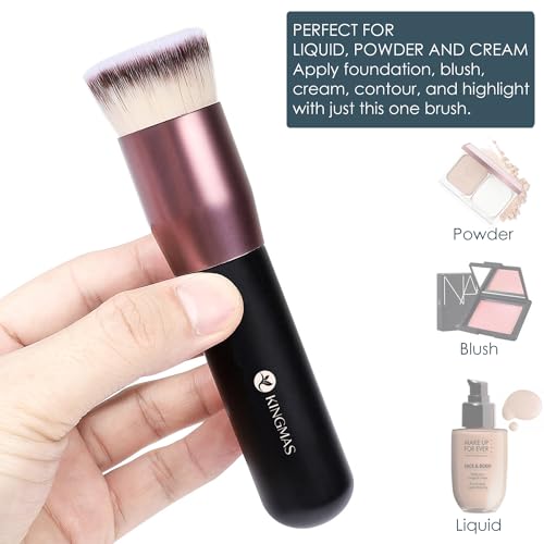 KINGMAS Premium Flat Top Kabuki Makeup Brush