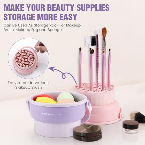 3-in-1 Silicone Makeup Brush Cleaner Mat & Organizer