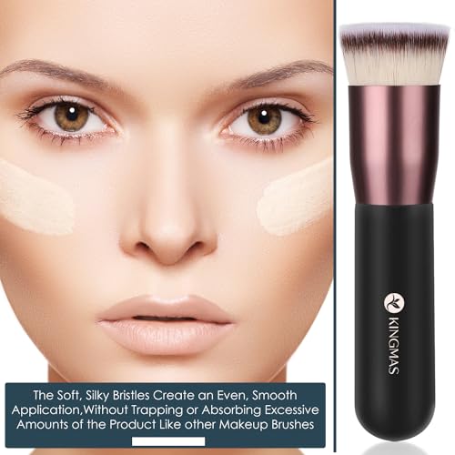 KINGMAS Premium Flat Top Kabuki Makeup Brush