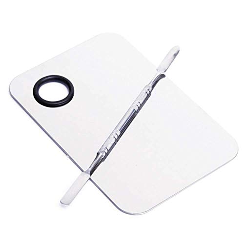 Stainless Steel Makeup Mixing Palette with Spatula