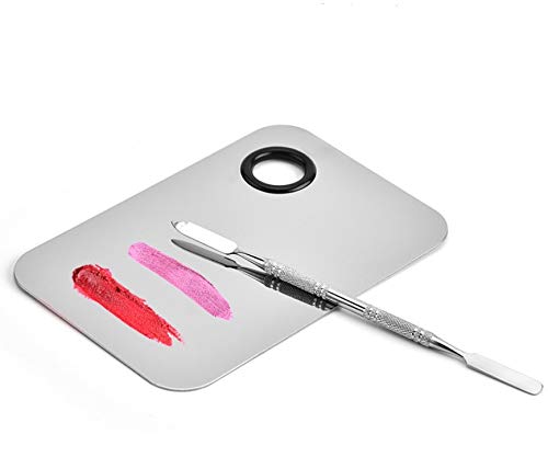 Stainless Steel Makeup Palette with Spatula Tool