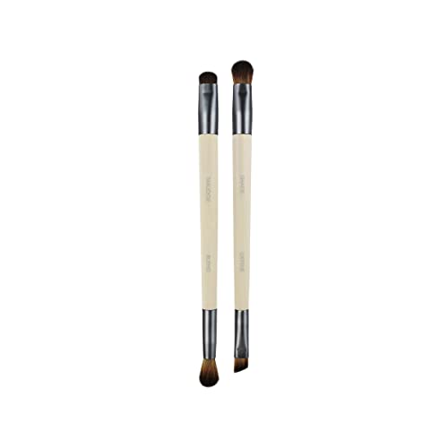 EcoTools Dual-Sided Eye Brush Set, Synthetic Bristles, 2-Piece
