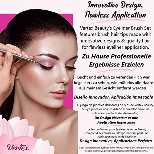 Angled Eyeliner Brush Set for Precise Application