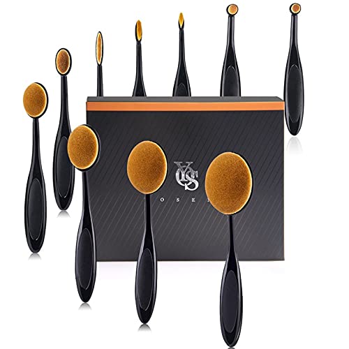 10-Piece Professional Oval Makeup Brush Set