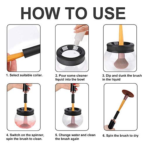 RICRIS Premium Makeup Brush Cleaner Dryer - Fast & Electric