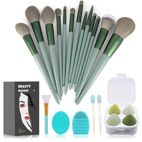 Koccido Makeup Brushes 22pcs Set in Green