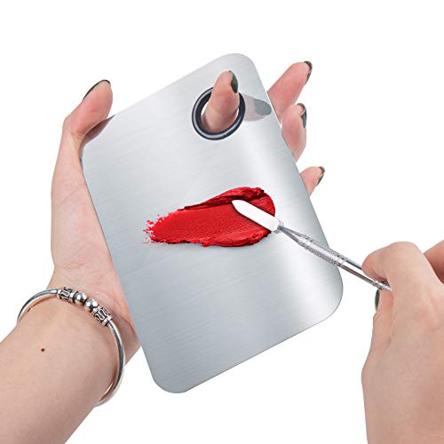 ALIOBC Stainless Steel Makeup Mixing Palette & Spatula