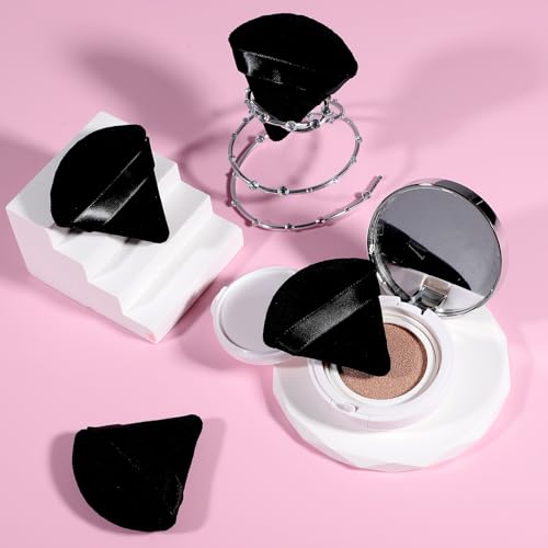 Pimoys 6-Piece Velour Makeup Blender Sponge Set (Black)