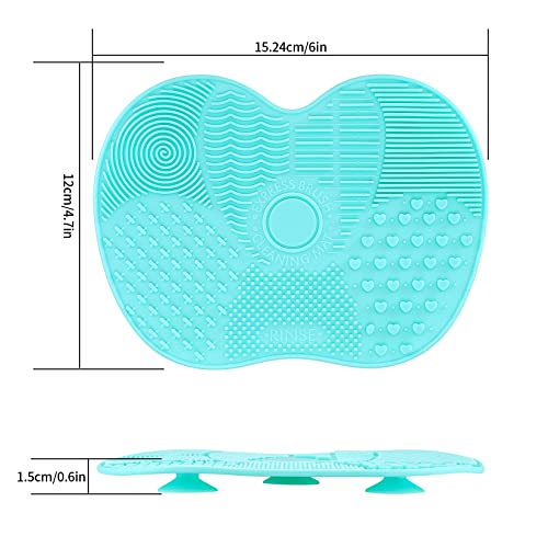 Silicone Makeup Brush Cleaning Mat with Suction Cups