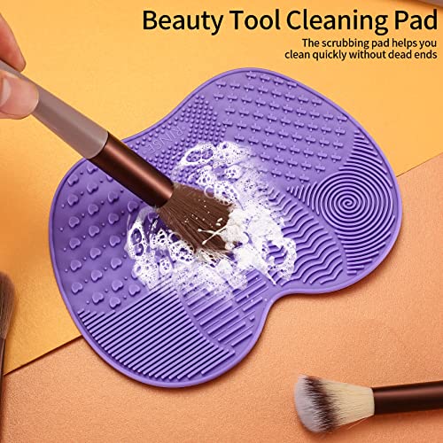 Silicone Makeup Brush Cleaning Mat with Suction Cups