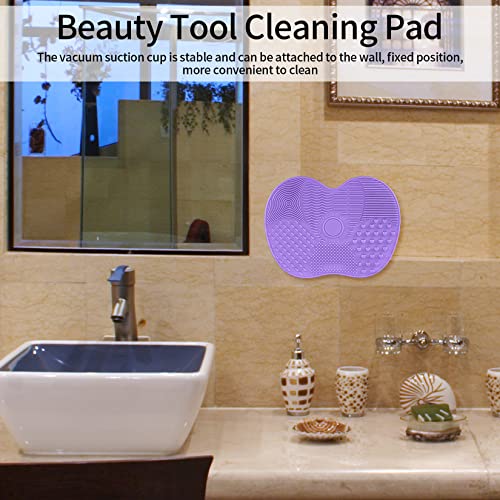 Silicone Makeup Brush Cleaning Mat with Suction Cups