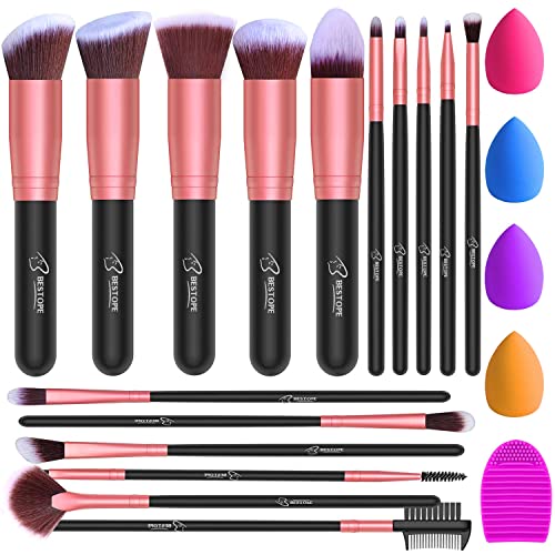 Rose Gold 16-Piece Makeup Brush & Sponge Set