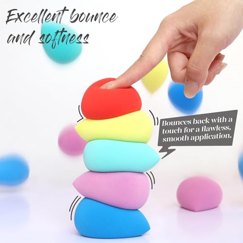 5-Pack Latex-Free Makeup Sponges for Flawless Blending