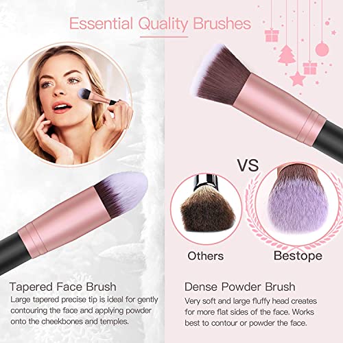 Rose Gold 16-Piece Makeup Brush & Sponge Set