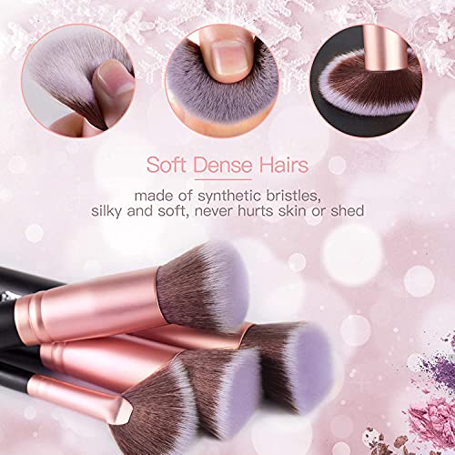 Rose Gold 16-Piece Makeup Brush & Sponge Set