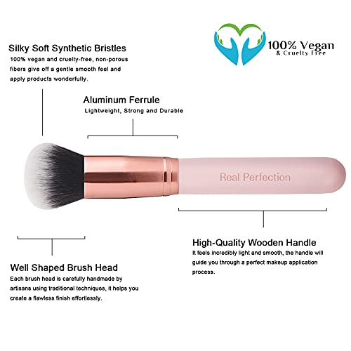 16pcs Real Perfection Makeup Brush Set with Eyebrow Razor