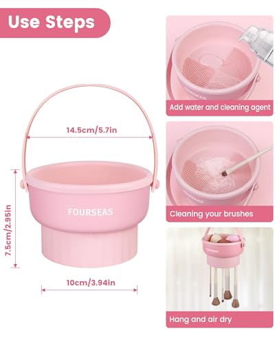 3-in-1 Silicone Makeup Brush Cleaner and Organizer