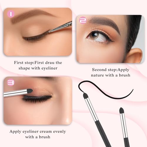 4-Piece Professional Eyeliner Smudge Brush Set