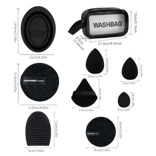49-Piece Premium Makeup Brush Set - Black/Silver