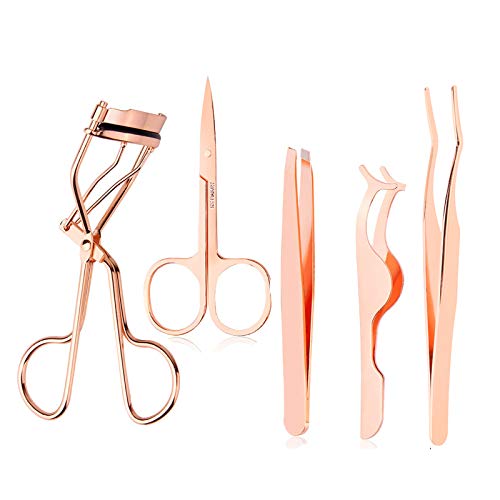 Rose Gold Eyelash Applicator & Eyebrow Tool Set