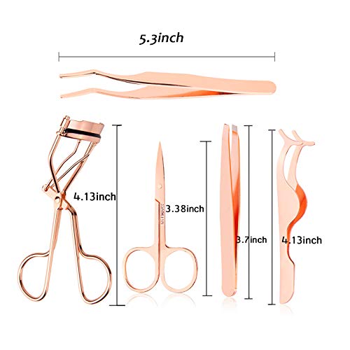 Rose Gold Eyelash Applicator & Eyebrow Tool Set
