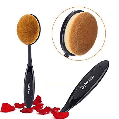 Black Oval Makeup Brush Set - 7 Pieces
