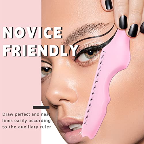HOSAILY 5-in-1 Silicone Eyeliner Stencils - Pink