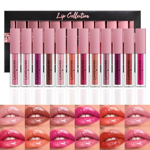LANGMANNI 12-Piece Lip Gloss Collection Set