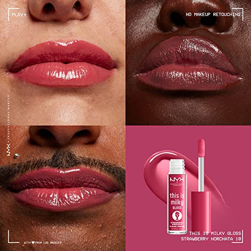 NYX Milky Gloss Lip Gloss - Strawberry Horchata
