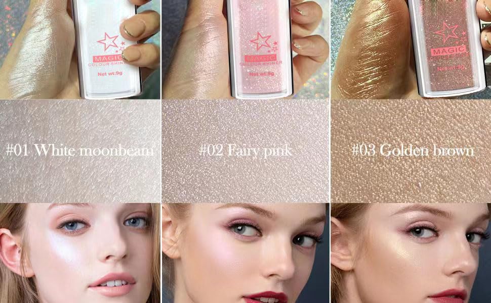 Glitter Powder Highlighter for Radiant Makeup Glow