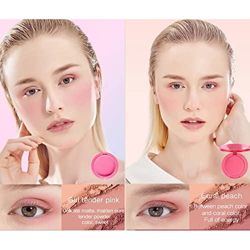 UCANBE Waterproof Matte Blusher Palette with Brush
