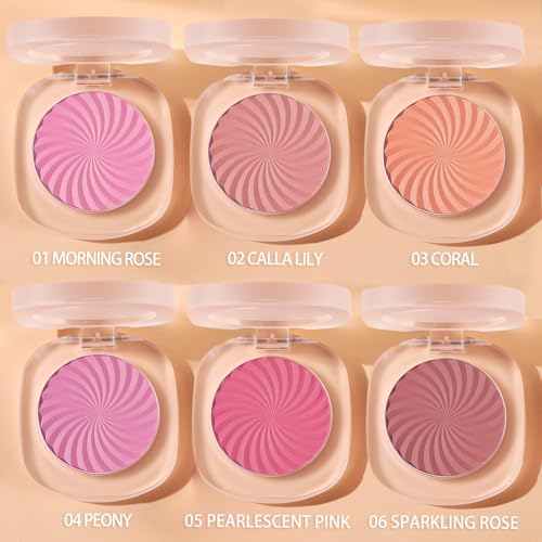 TINTARK Vegan Matte Blush Palette - Mauve & Peach