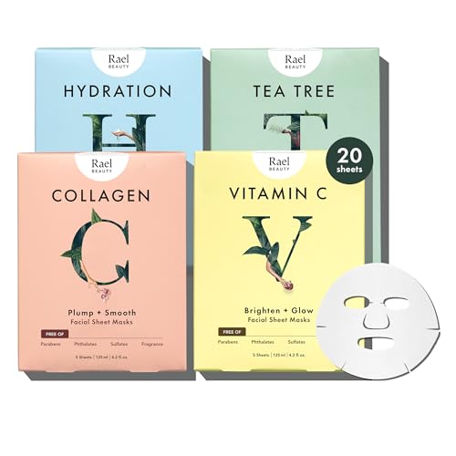 Rael Bamboo Facial Mask Sheet Variety Pack