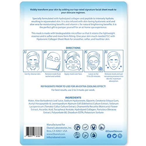 Collagen Face Mask Pack for Brightening & Hydration