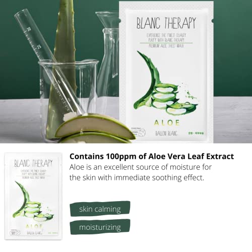 BALLONBLANC Premium Aloe & Vitamin Sheet Masks