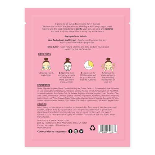 Sun Bae Aloe Vera Soothing Sheet Mask Pack