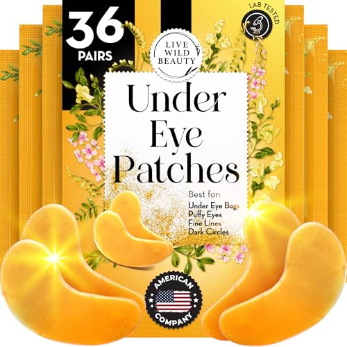 24K Gold Eye Patches for Puffy Dark Circles