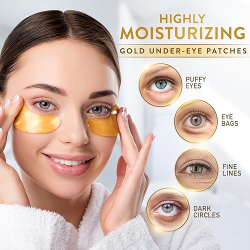 24K Gold Eye Patches for Puffy Dark Circles