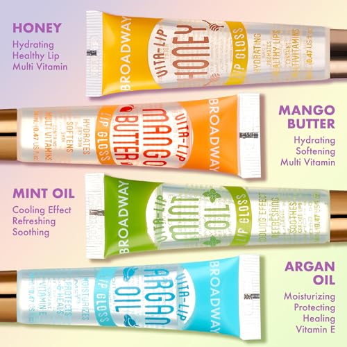Set of 10 Broadway Vita-Lip Clear Glossy Lip Care