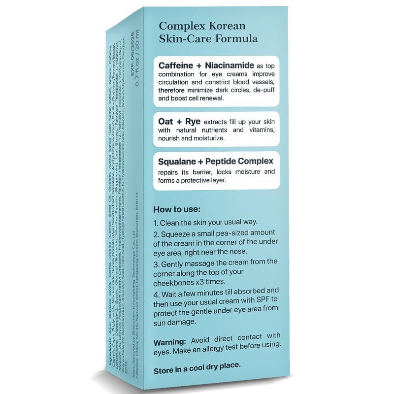 Caffeine Under Eye Cream for Dark Circles