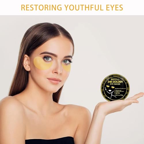 24K Gold Under Eye Patches for Puffiness & Dark Circles