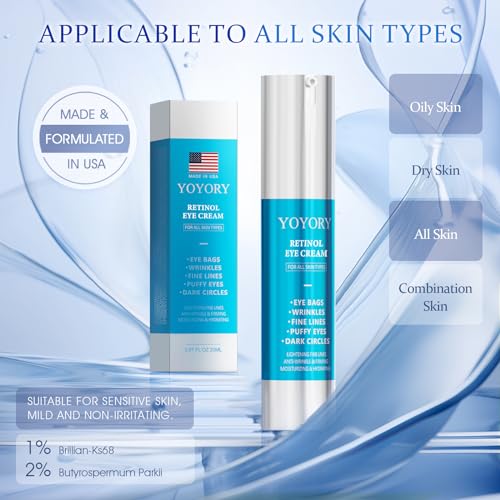 YOYORY Retinol Eye Cream for Dark Circles & Puffiness