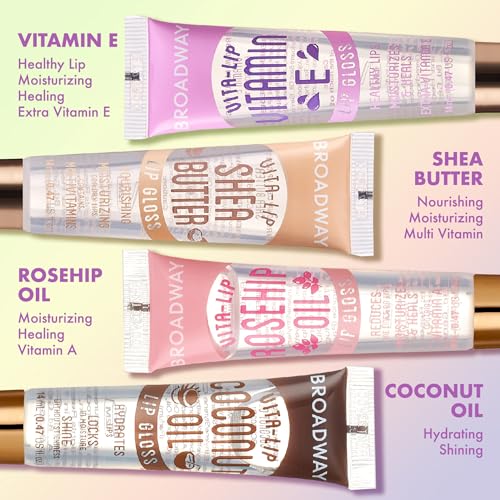 Set of 10 Broadway Vita-Lip Clear Glossy Lip Care