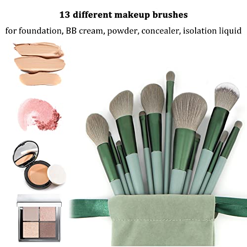 Koccido Makeup Brushes 22pcs Set in Green