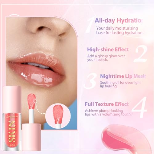 Fruit Flavoured Lip Oil for Hydrated Lips (Strawberry)