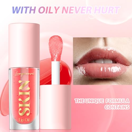Fruit Flavoured Lip Oil for Hydrated Lips (Strawberry)