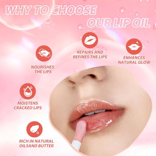 Fruit Flavoured Lip Oil for Hydrated Lips (Strawberry)